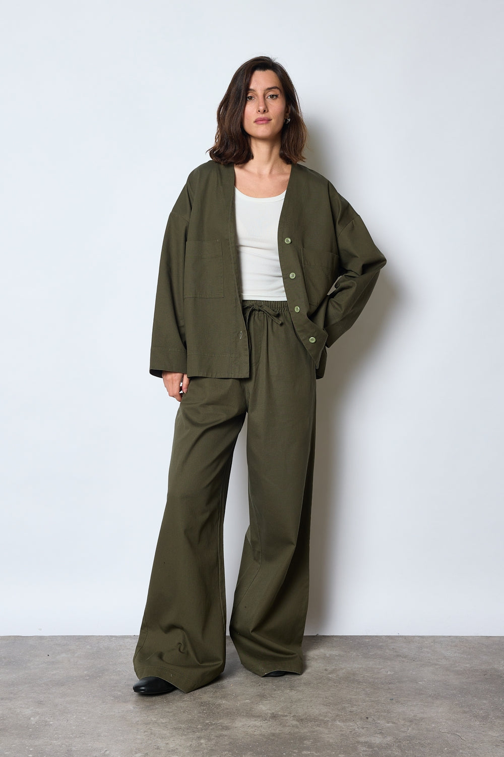VESTE PERLA KAKI