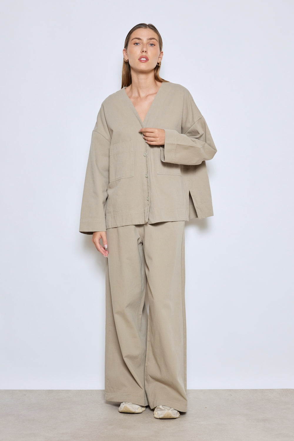VESTE PERLA BEIGE FONCE