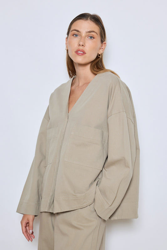 VESTE PERLA BEIGE FONCE