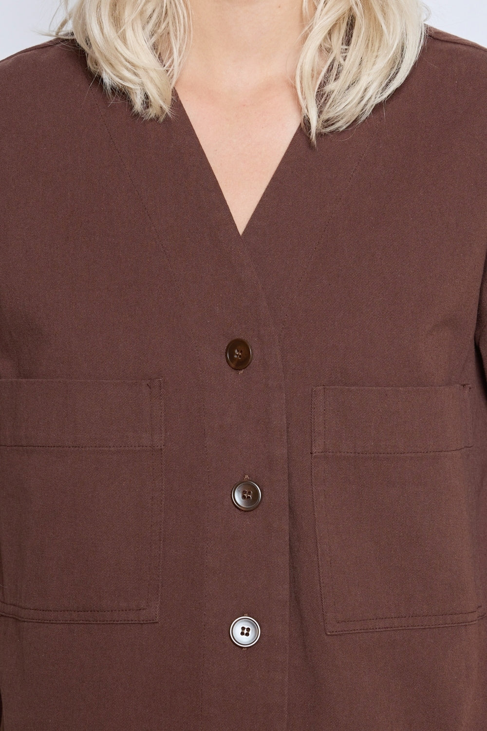 VESTE PERLA CHOCOLAT