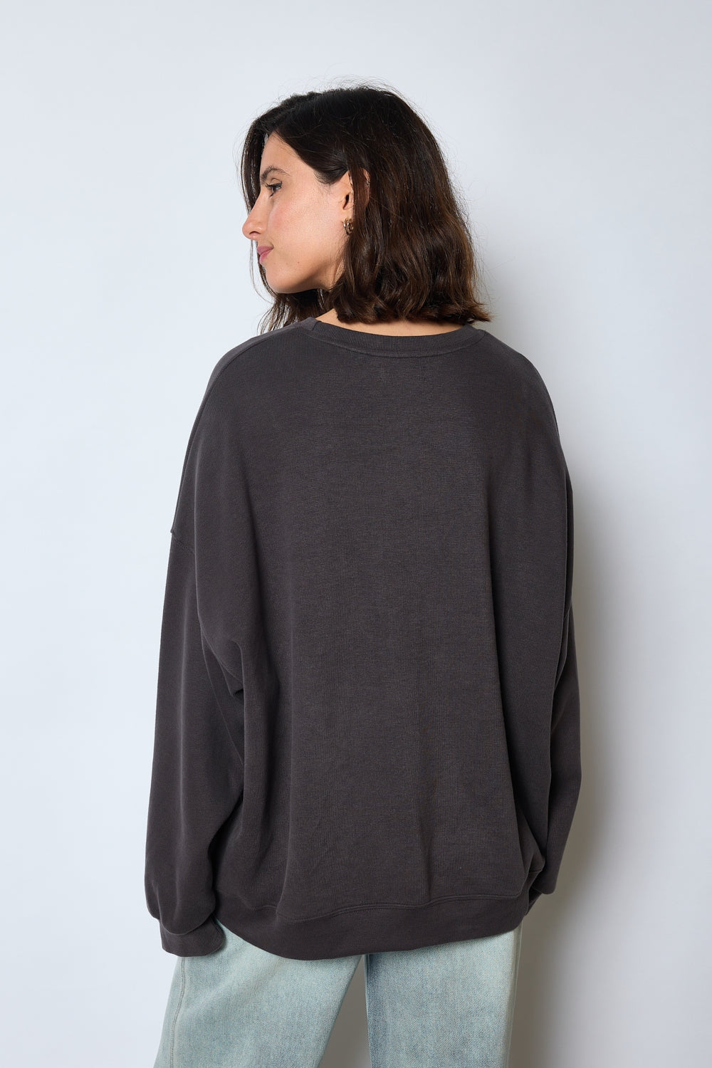 SWEAT CHRISTINE GRIS FONCE