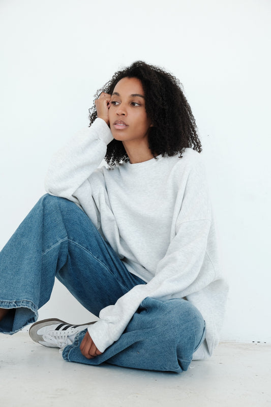 SWEAT CHRISTINE GRIS CLAIR