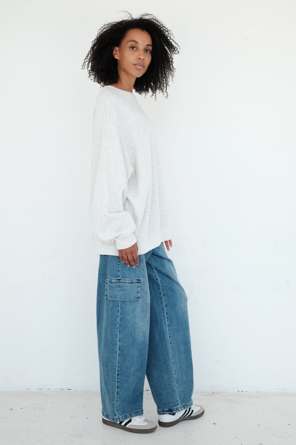 SWEAT CHRISTINE GRIS CLAIR