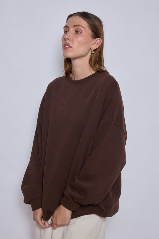 SWEAT CHRISTINE CHOCOLAT