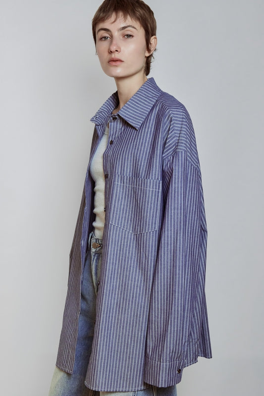 CHEMISE AGATHE BLEU