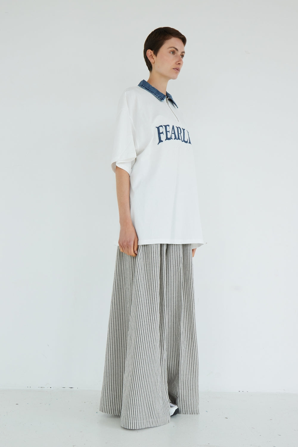 T-SHIRT FEARLESS BLANC
