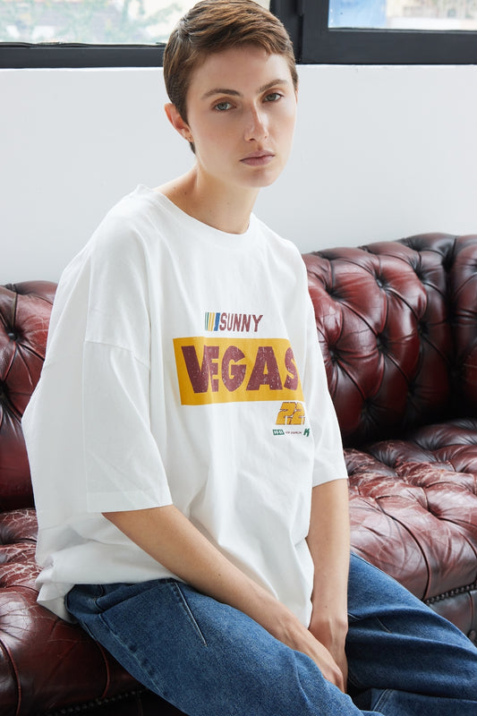T-SHIRT VEGAS BLANC