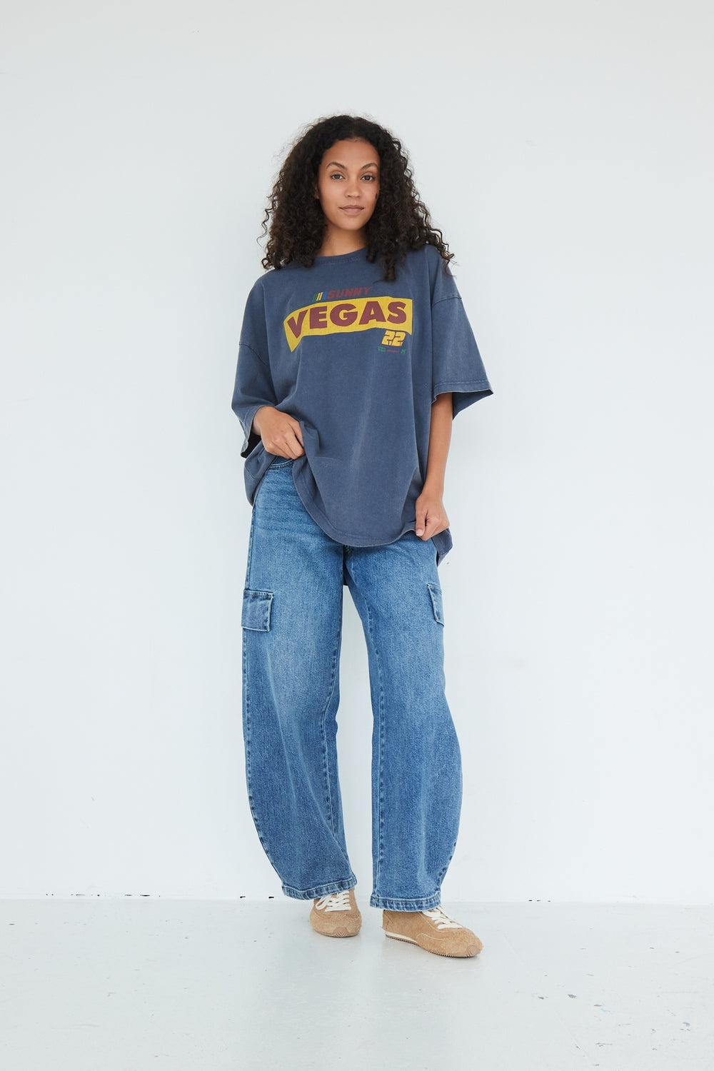T-SHIRT VEGAS BLEU