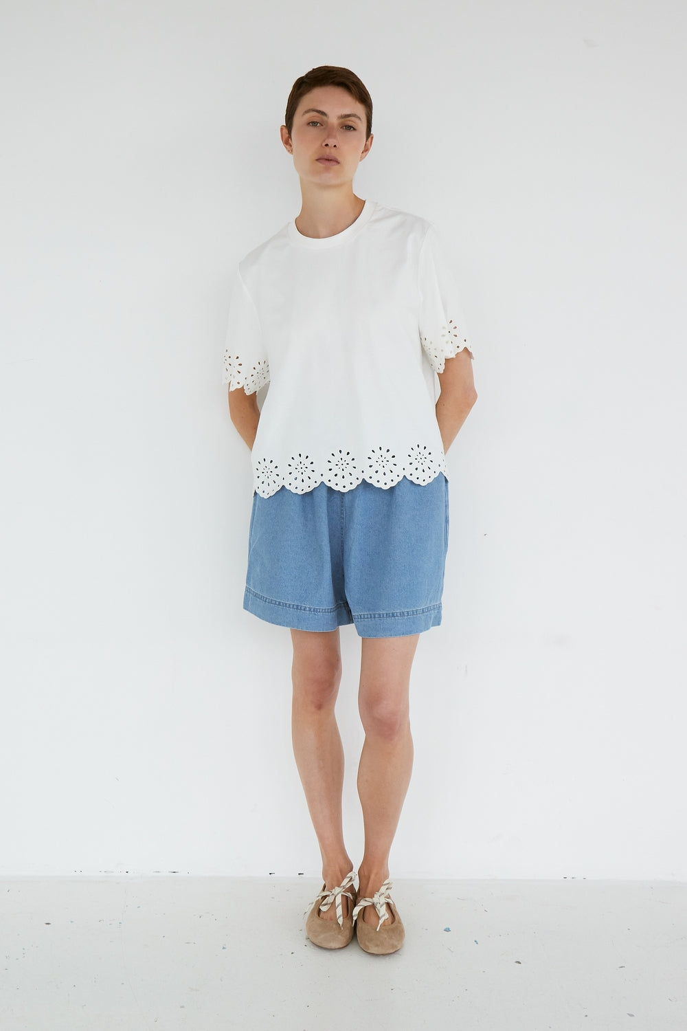 SHORT PAULINE BLEU CLAIR