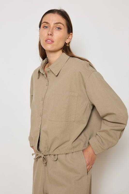 CHEMISE SELENA BEIGE FONCE