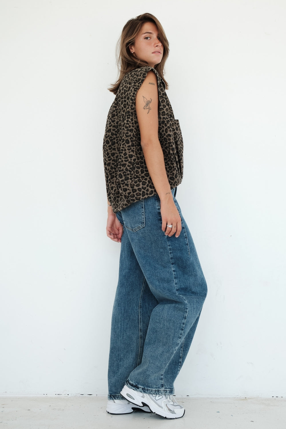 GILET ROUX LEOPARD