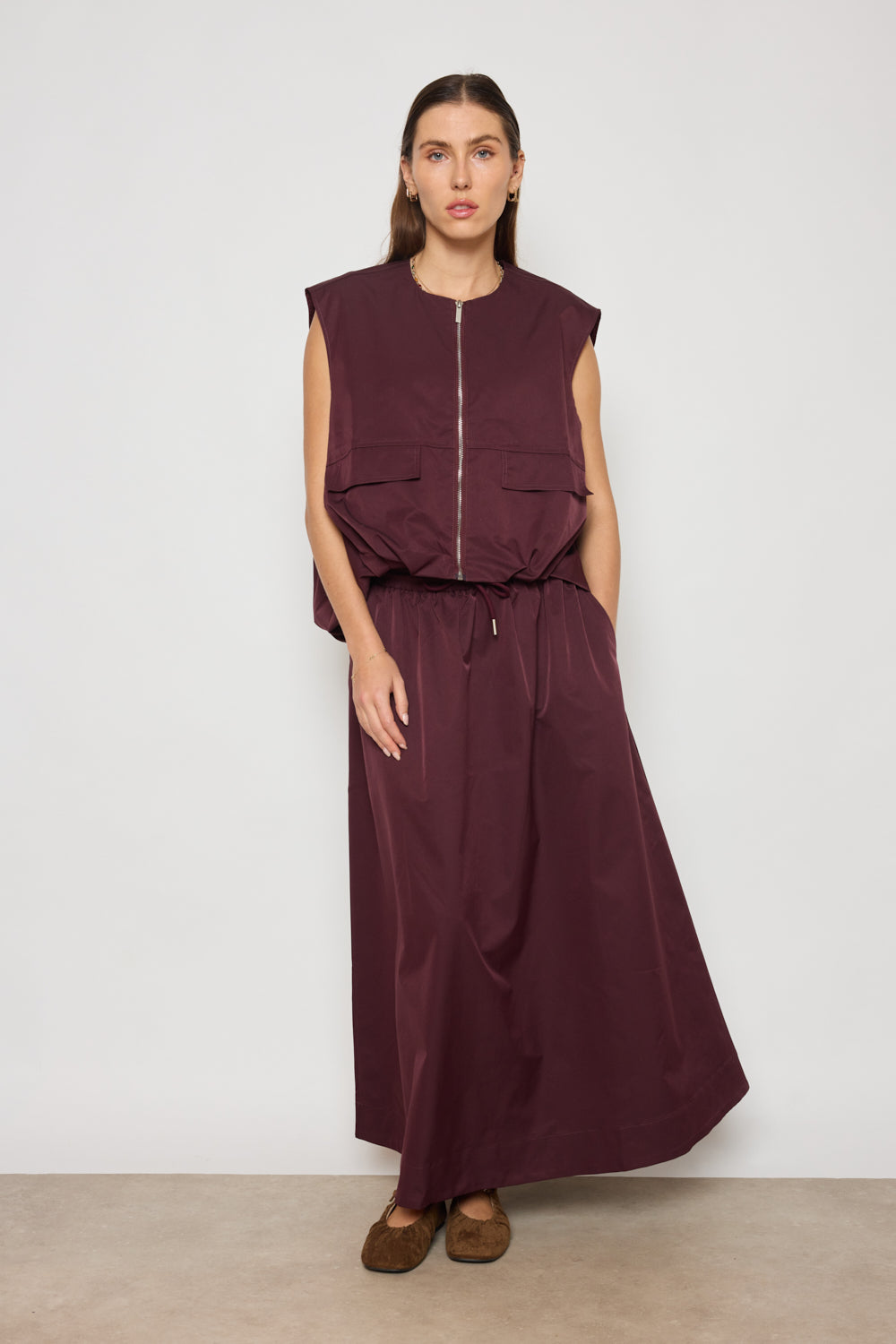 GILET ALIZEE PRUNE