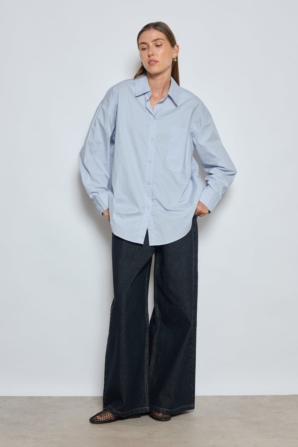 CHEMISE LETTY BLEU CIEL