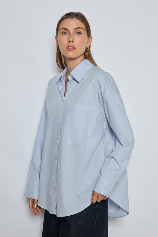 CHEMISE LETTY BLEU CIEL