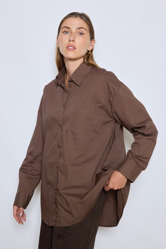CHEMISE LETTY CHOCOLAT