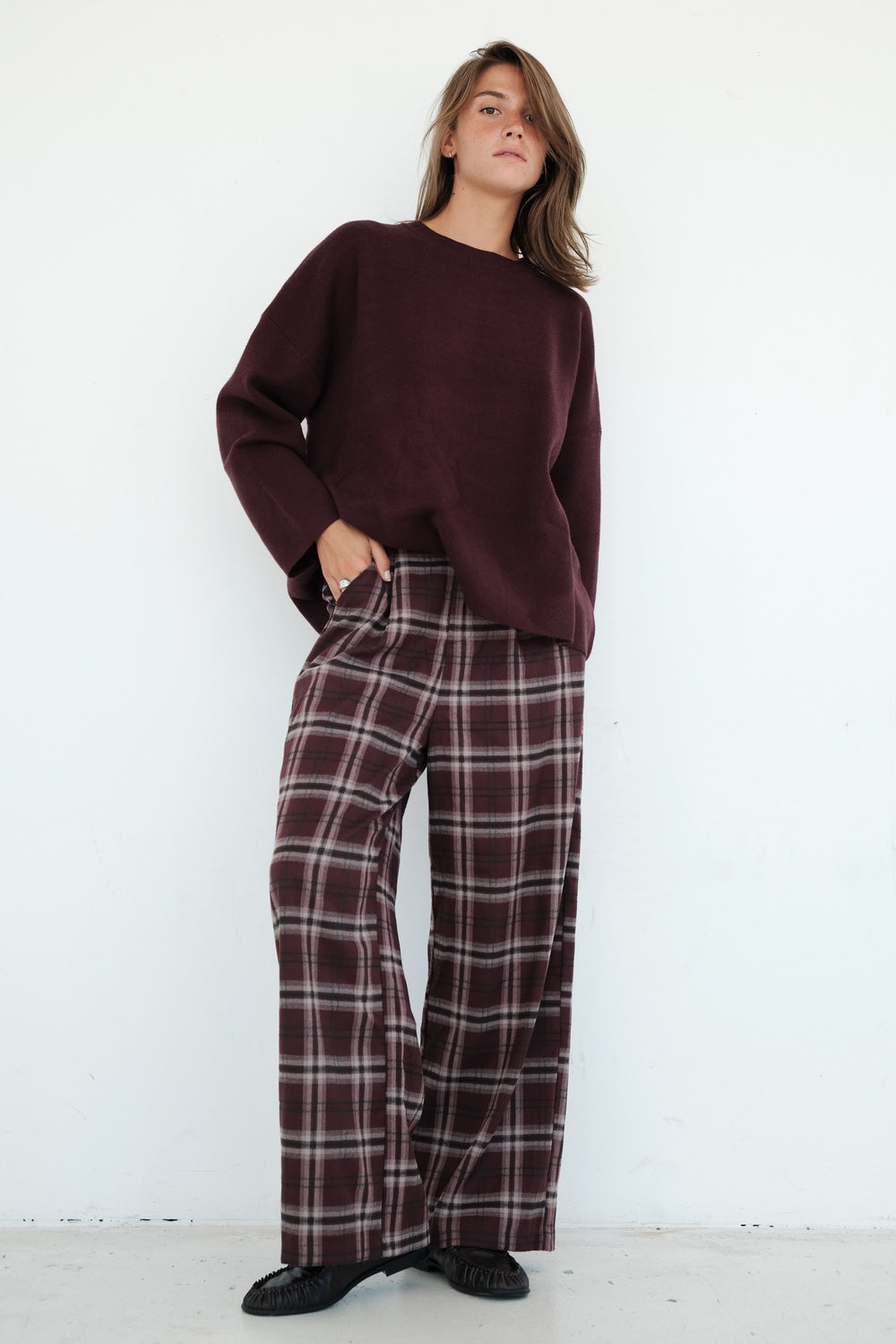 PANTALON ADELE BORDEAUX