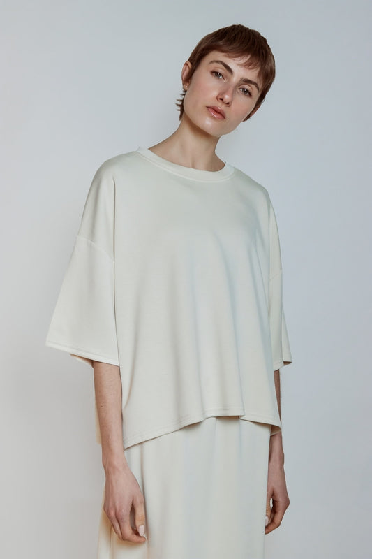 T-SHIRT PELA ECRU