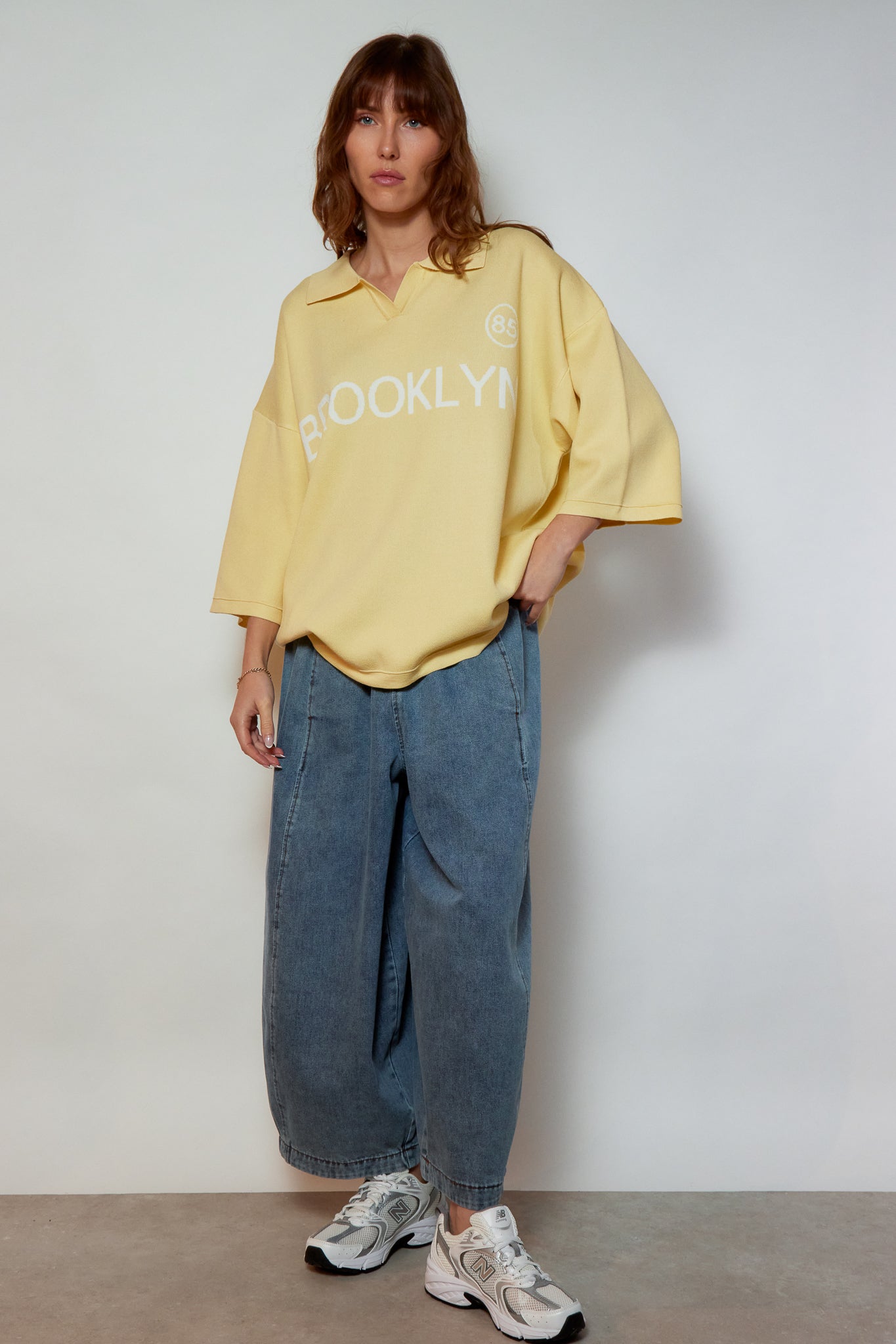 T-SHIRT MAILLE BROOKLYN JAUNE