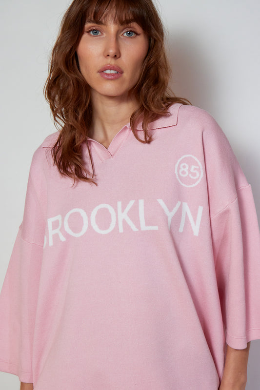 T-SHIRT MAILLE BROOKLYN ROSE