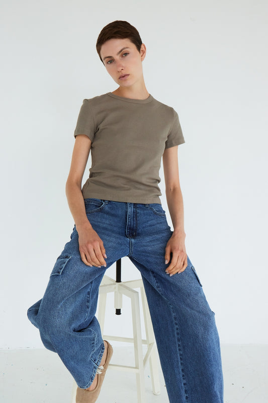 T-SHIRT ELISE KAKI