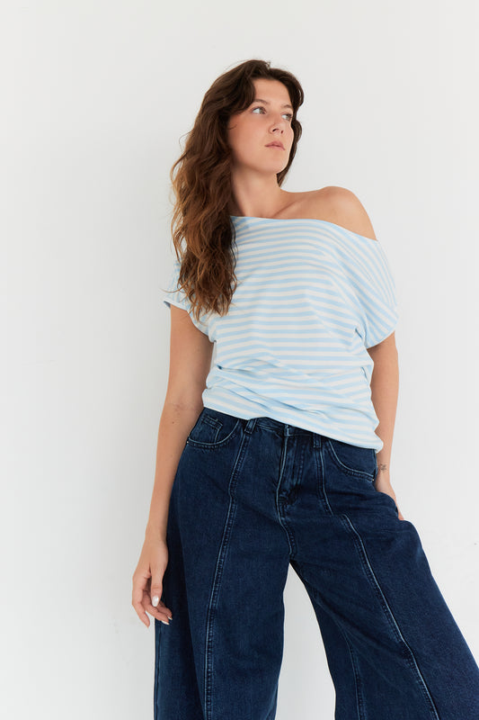 T-SHIRT LISA BLEU