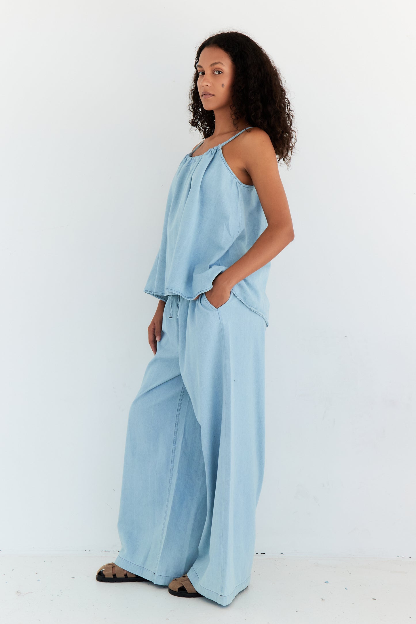 PANTALON IRIS BLEU CLAIR