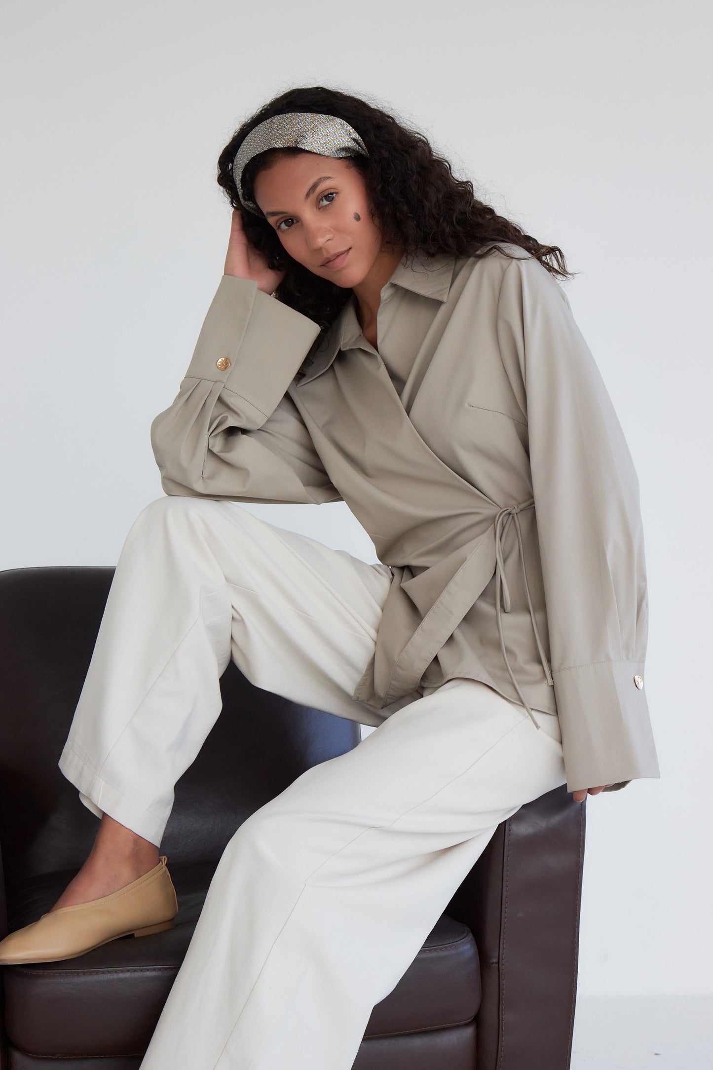 CHEMISE LOIS TAUPE