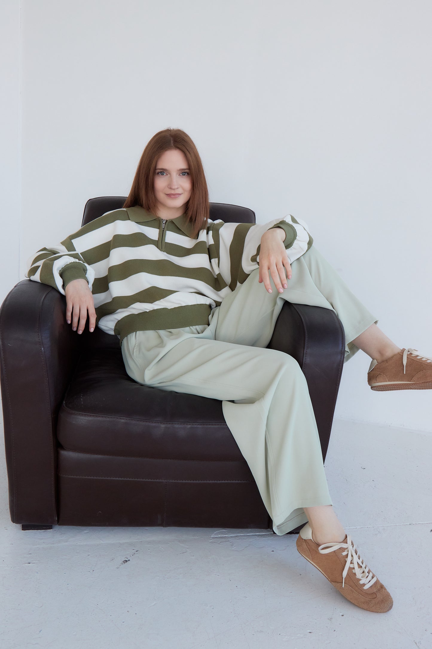 PULL MAGALIE OLIVE