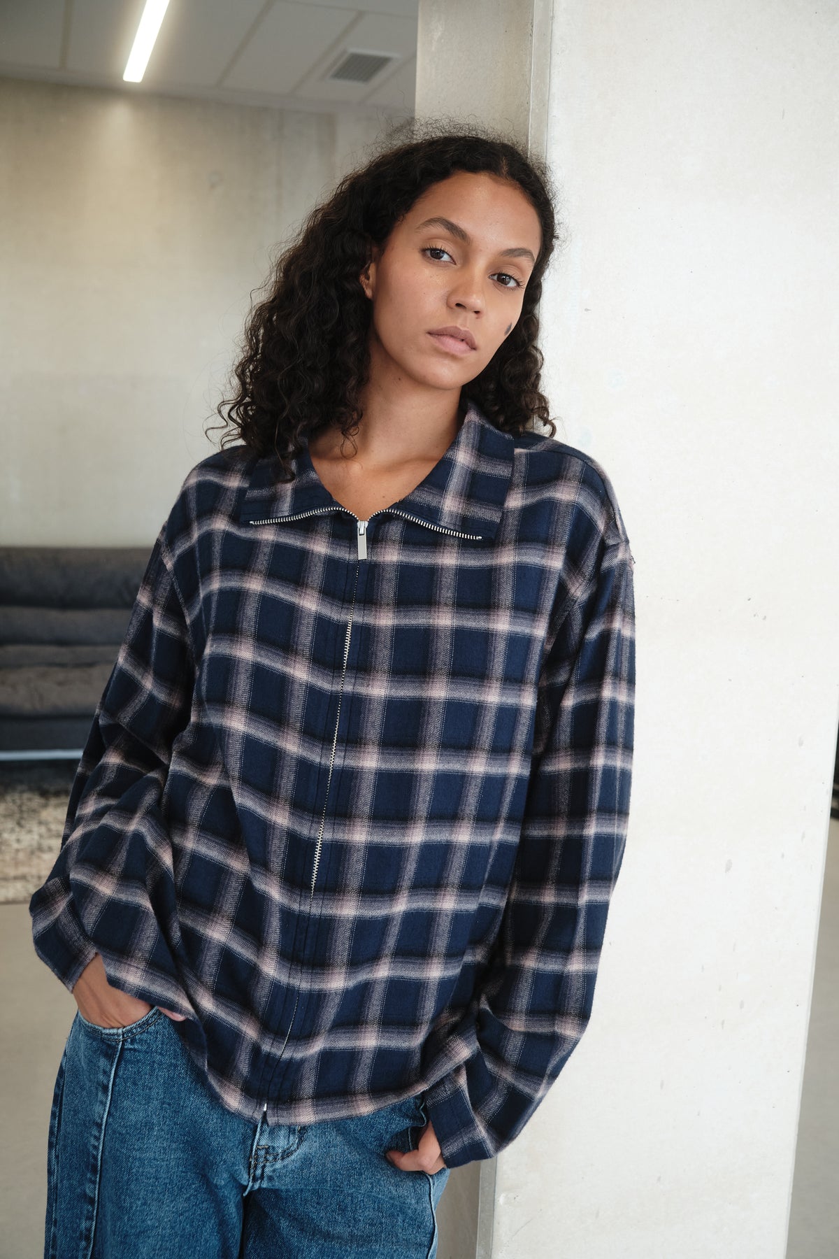 CHEMISE ROMANE BLEU