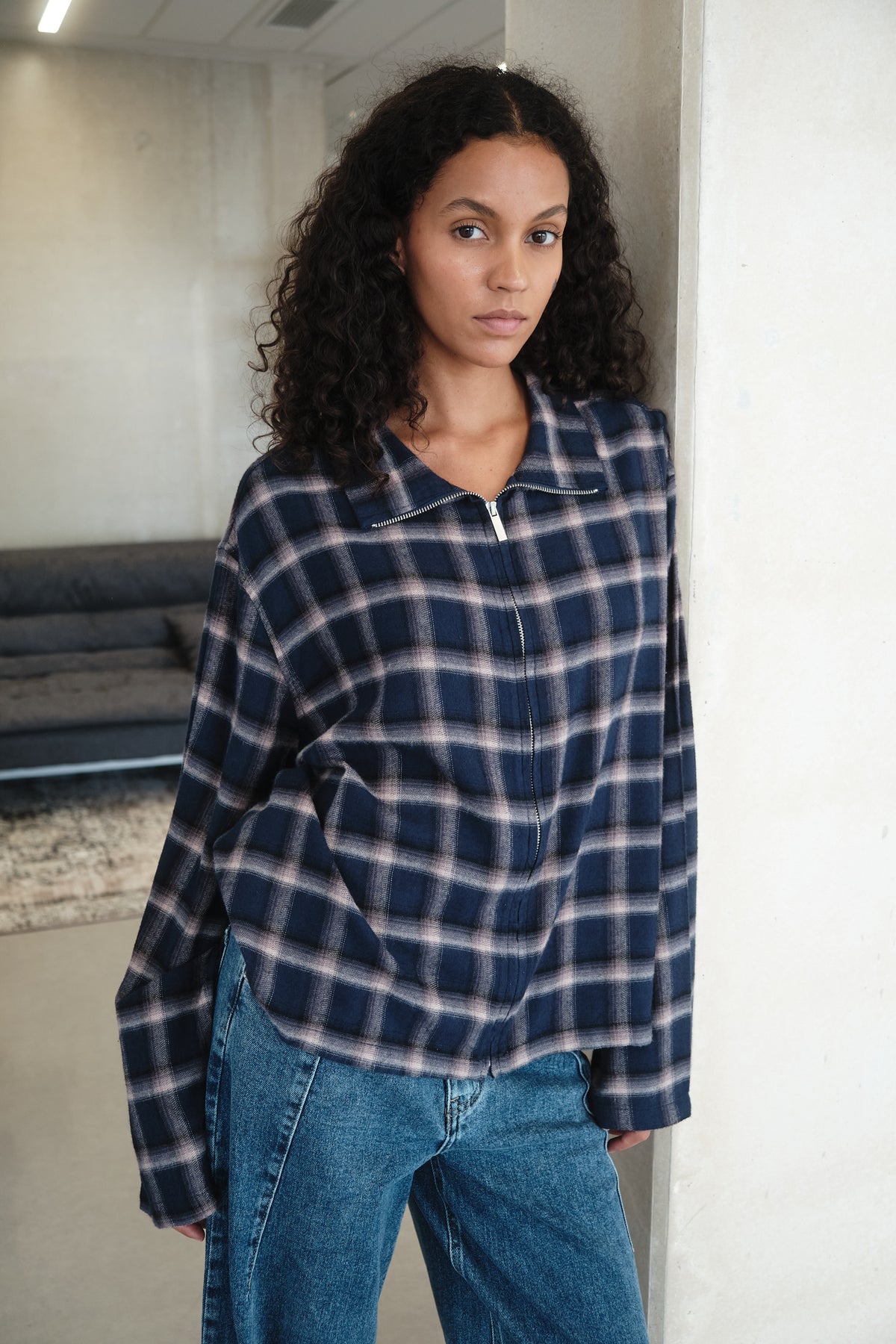 CHEMISE ROMANE BLEU