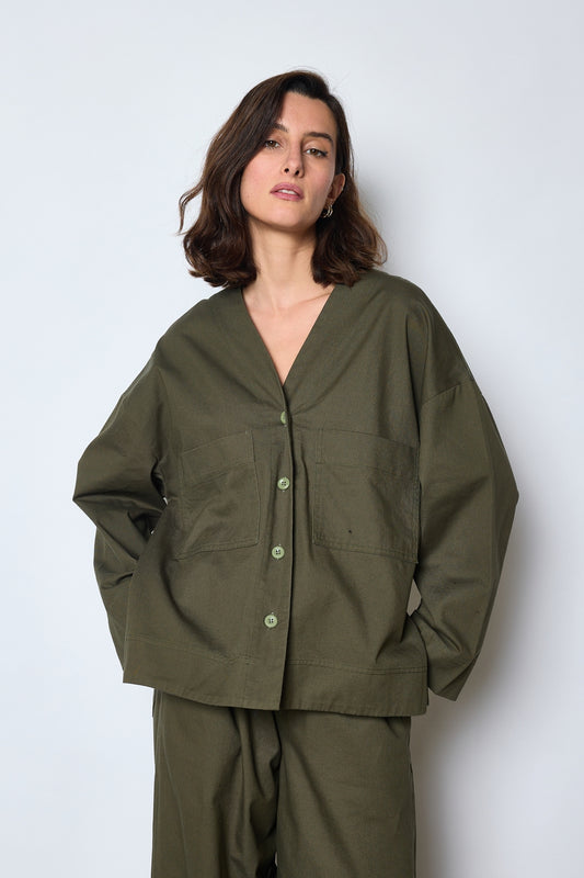 VESTE PERLA KAKI