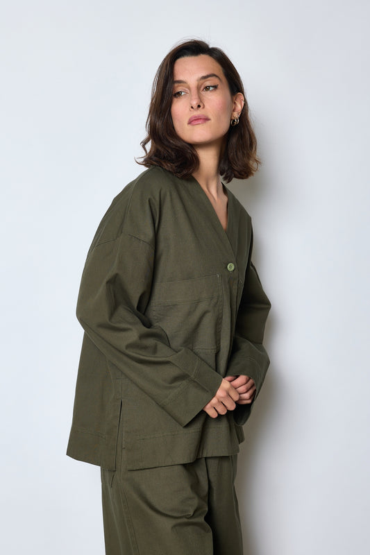 VESTE PERLA KAKI