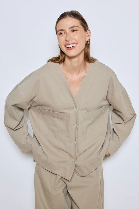 VESTE PERLA BEIGE FONCE