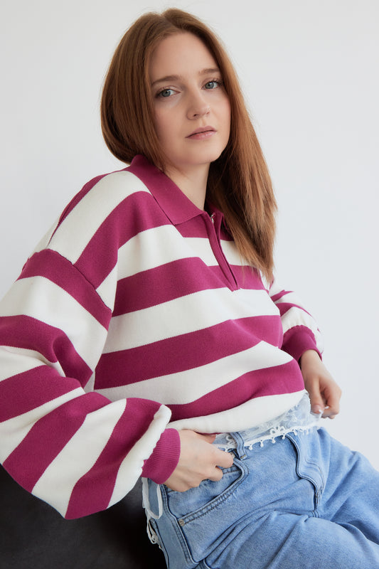 PULL MAGALIE FRAMBOISE