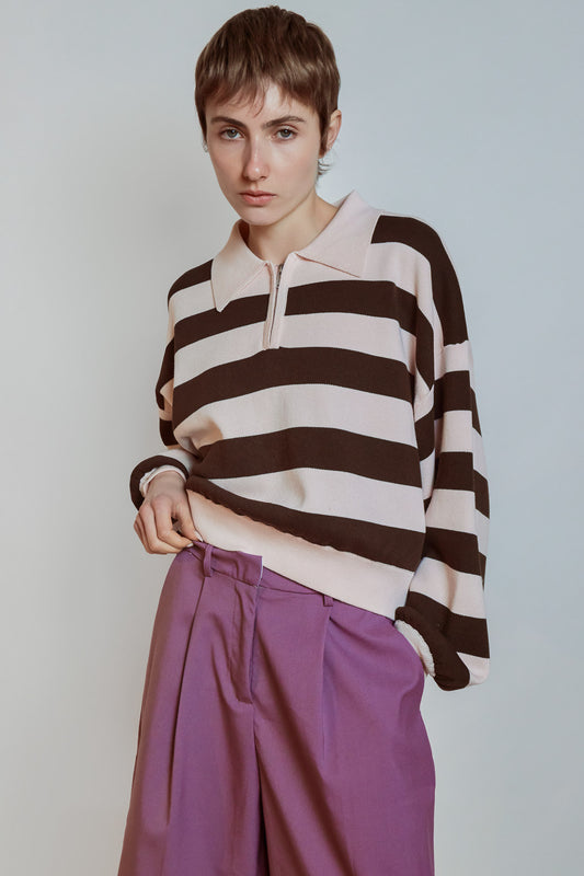 PULL MAGALIE CHOCO ROSE