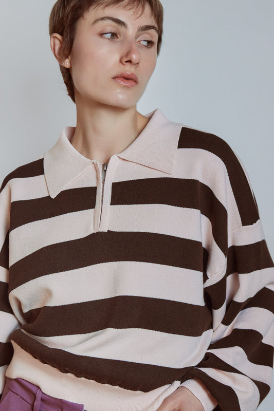 PULL MAGALIE CHOCO ROSE