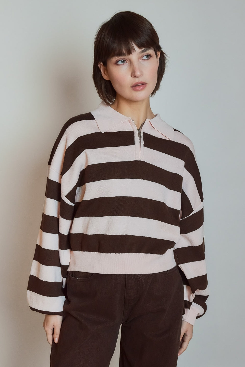 PULL MAGALIE ROSE CHOCOLAT