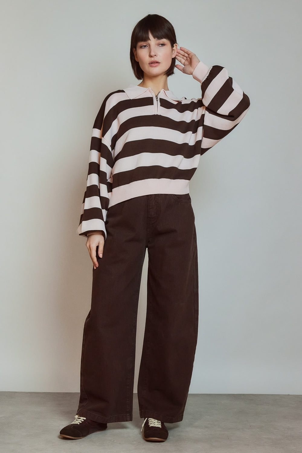 PULL MAGALIE ROSE CHOCOLAT