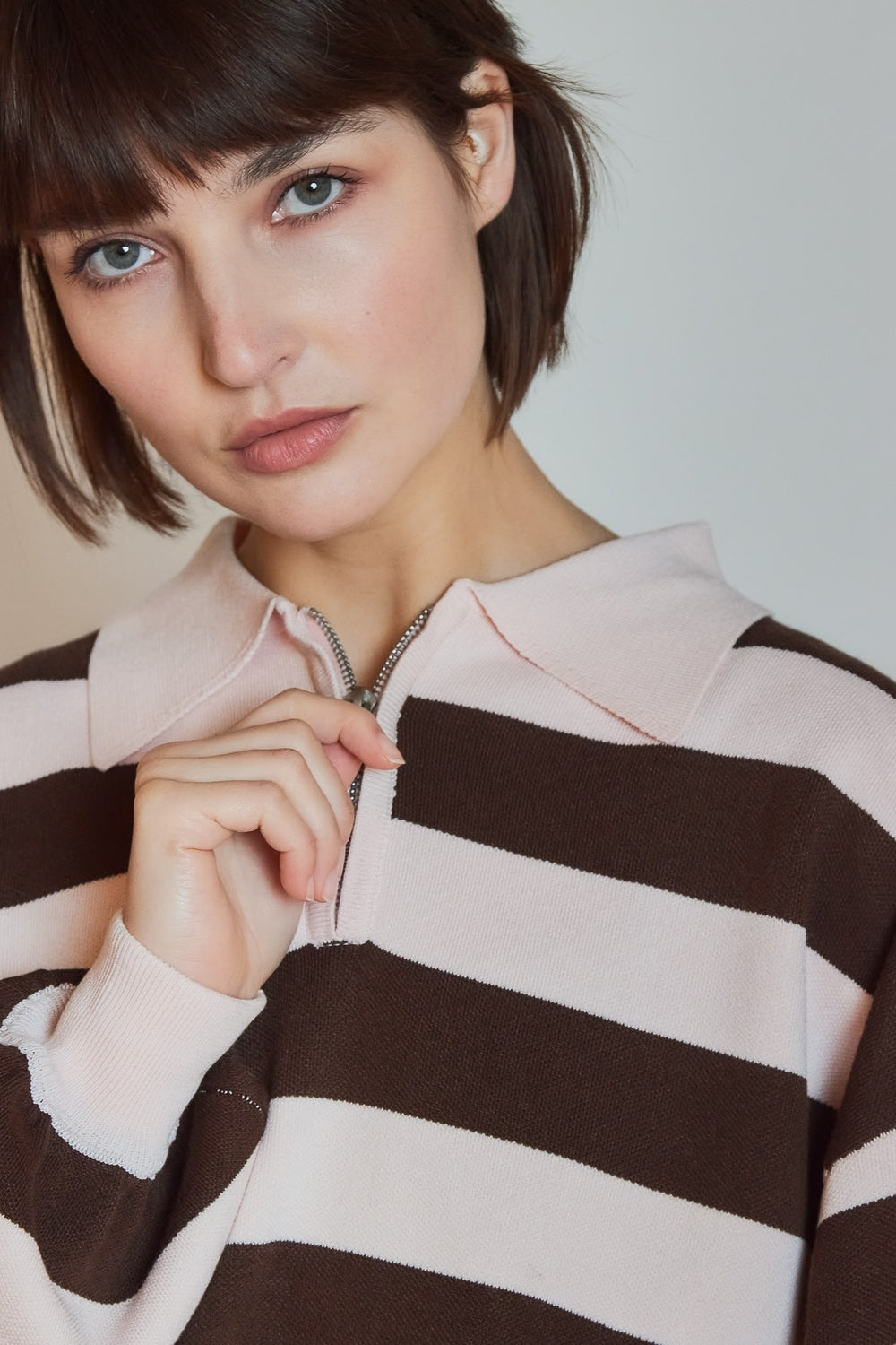 PULL MAGALIE ROSE CHOCOLAT