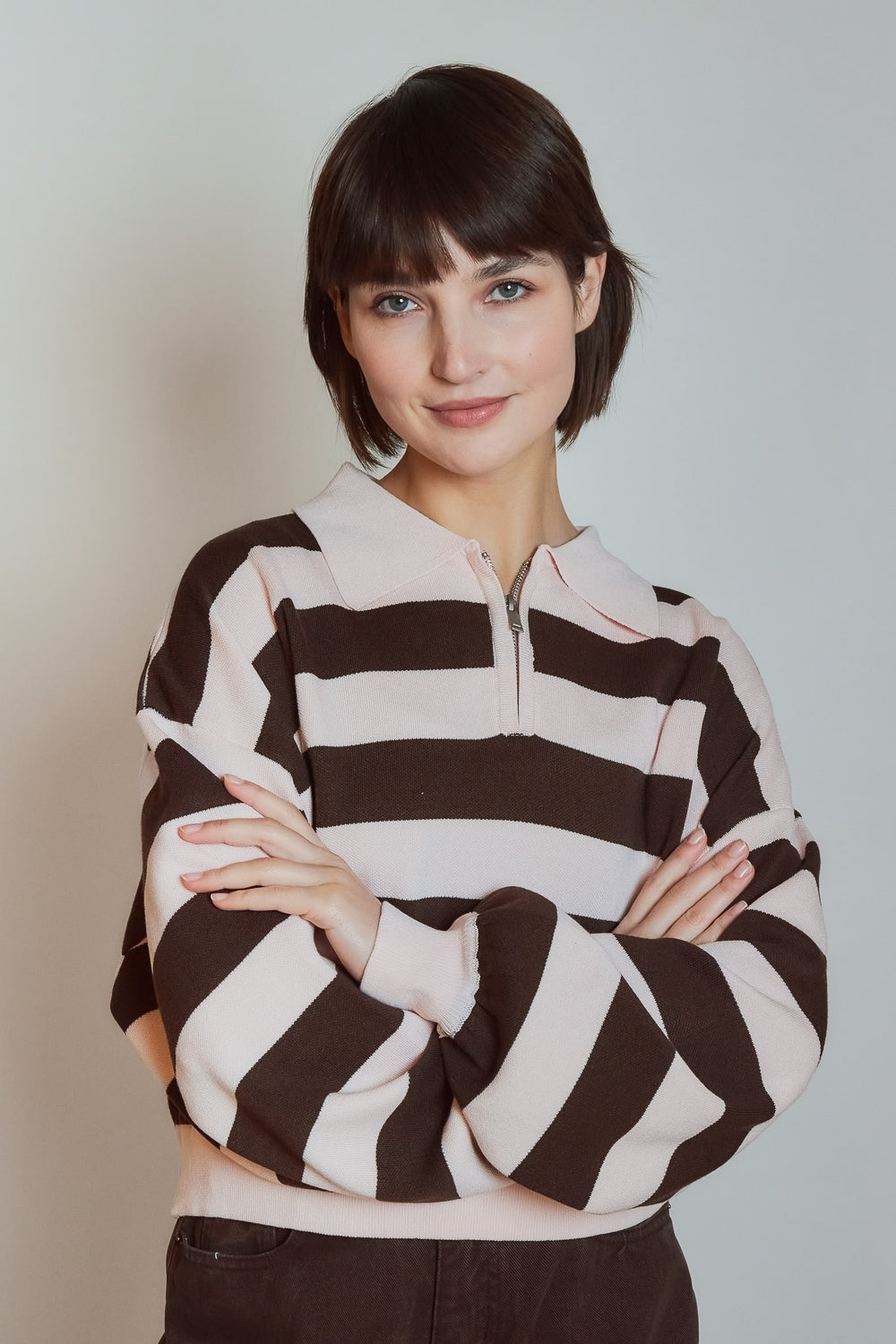 PULL MAGALIE ROSE CHOCOLAT