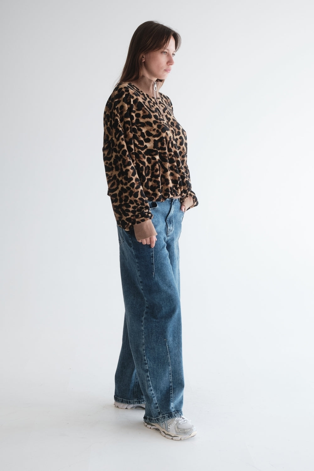 SWEAT KEIRA LEOPARD