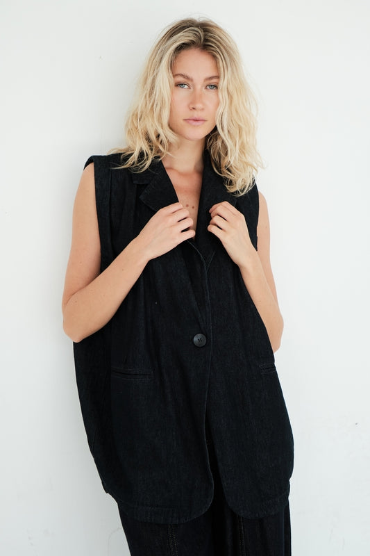 ELODIE DENIM CARDIGAN