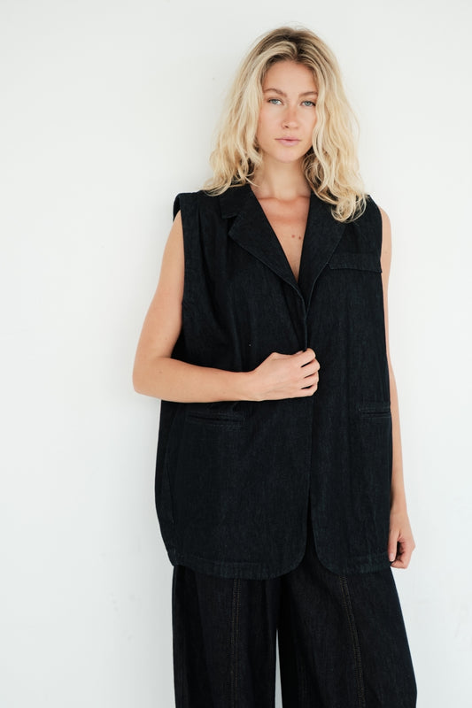 ELODIE DENIM CARDIGAN