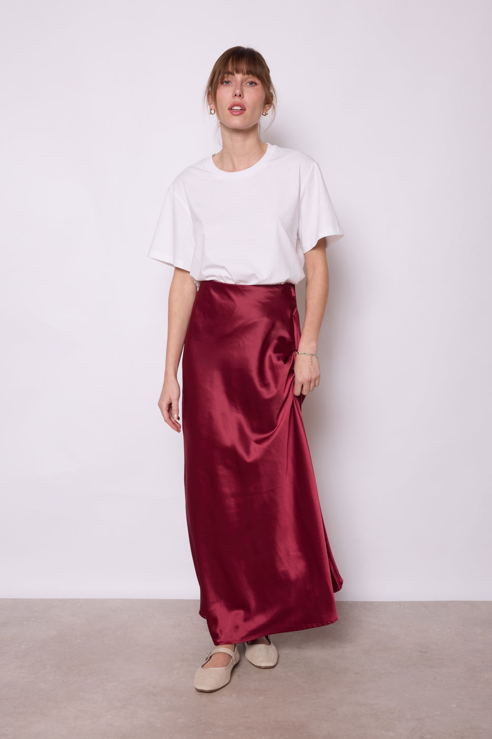 JUPE ALMA BORDEAUX