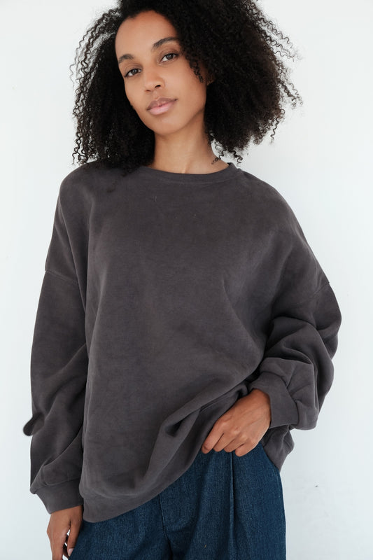 SWEAT CHRISTINE GRIS FONCE