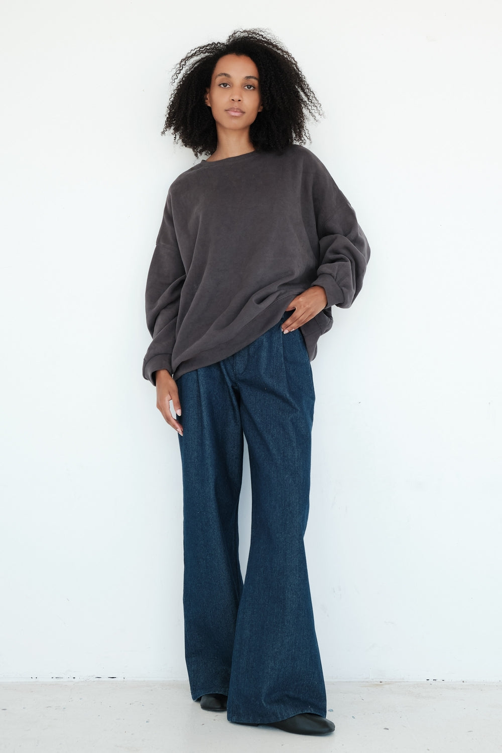 SWEAT CHRISTINE GRIS FONCE