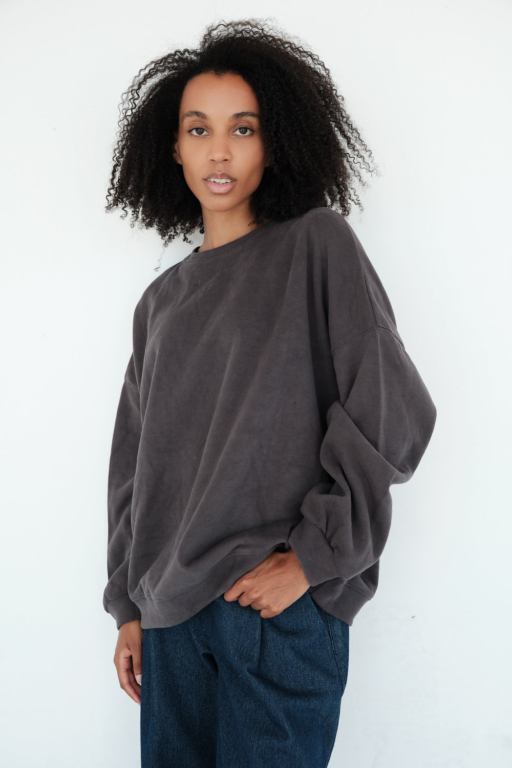 SWEAT CHRISTINE GRIS FONCE