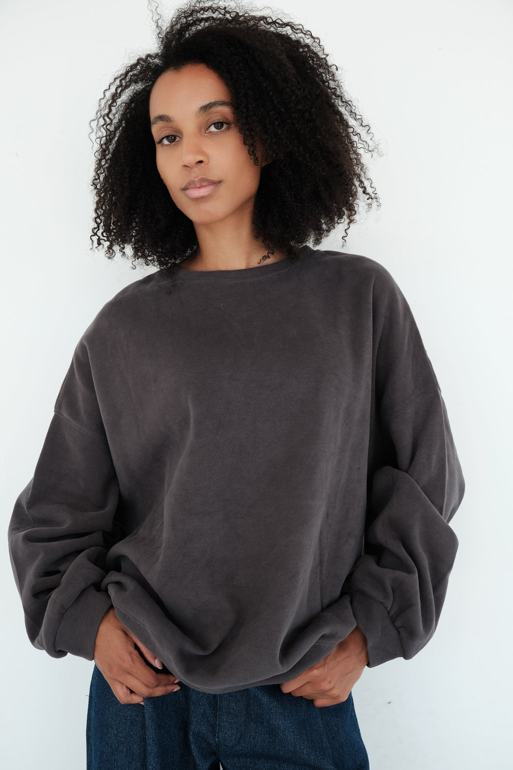 SWEAT CHRISTINE GRIS FONCE