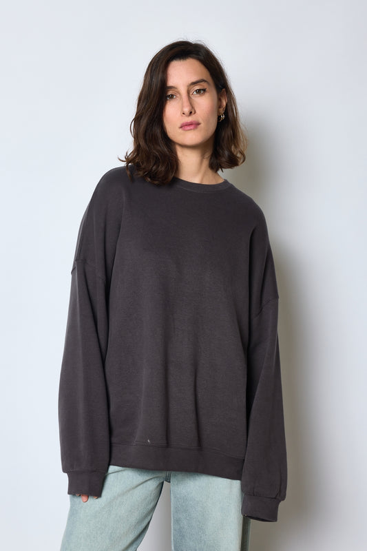 SWEAT CHRISTINE GRIS FONCE