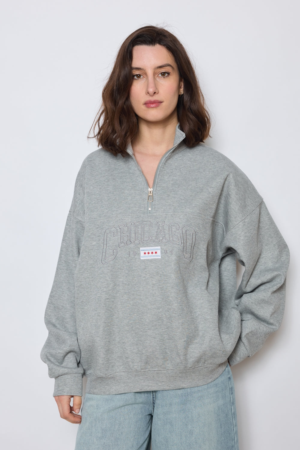 SWEAT MANEL GRIS
